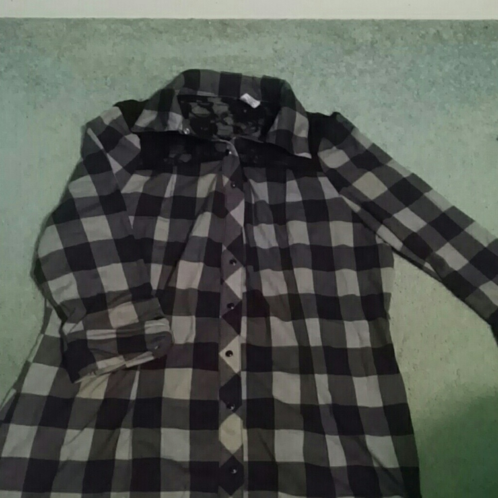 Plaid, button down shirt